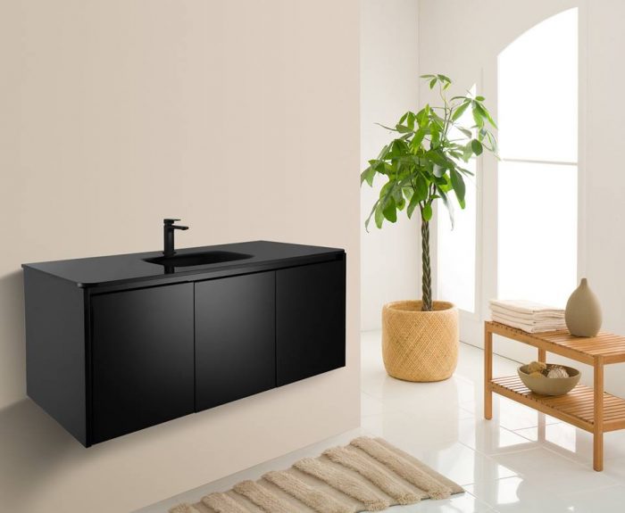 WALL MOUNTED BLACK BATHROOM VANITY AUSSIE SUPPLIER